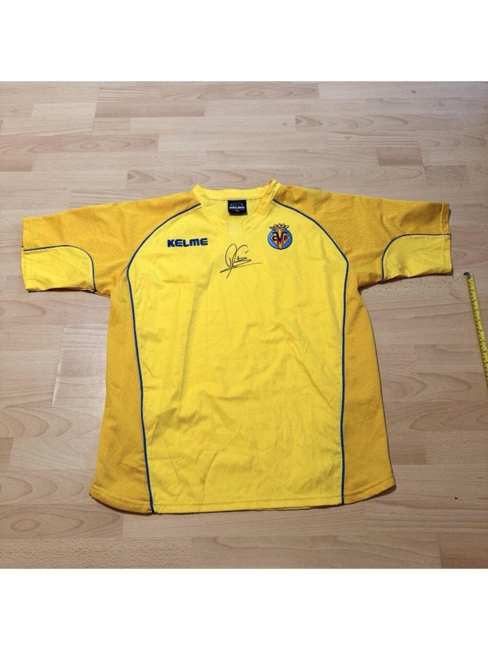VILLARREAL CF SPAIN 2003/2004 HOME FOOTBALL  SHIRT JERSEY CAMISA KELME XL Sign